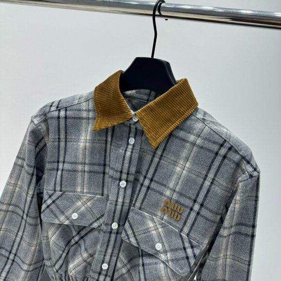 Miu Miu new flannel plaid dress - Picture 3 of 9